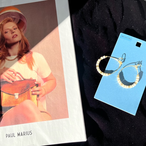 3mils Gold Plated Designer earrings - Picture 2 of 3